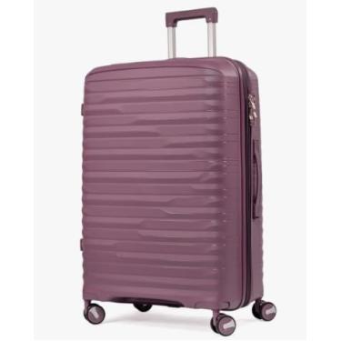 Imagem de Mala Grande De Viagem 32Kg Polipropileno 8 Rodas 360 Giratória Para Despachar Rígida Leve Tamanho G Viajem Internacional Resistente (ROXO, GRANDE)