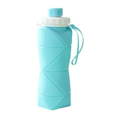 Imagem de Copo de viagem de silicone dobrável, garrafa de água compacta, perfeita para acampamento e caminhadas