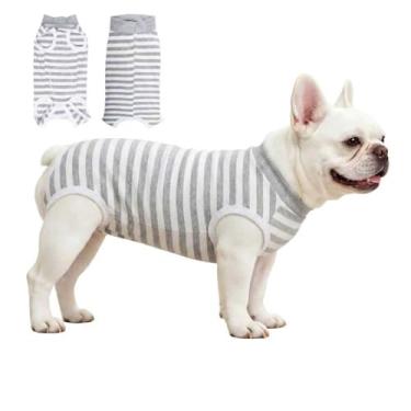 Imagem de DoggieKit Traje de recuperação de cirurgia para cães, macacão cirúrgico para fêmea, castramento masculino, neutro, body macio antilamber, camisa de pijama após a cirurgia, coleira eletrônica e