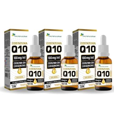 Imagem de Kit Com 03 - Coenzima Q10 (100mg) 30ml Sabor Laranja Flora Nativa-Unissex