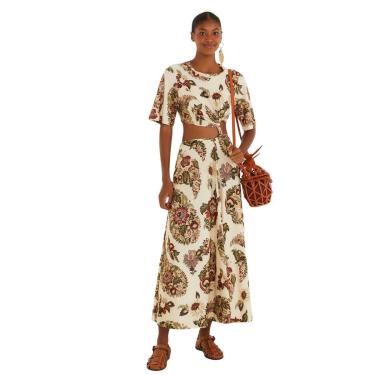 Imagem de Vestido Midi Farm Rio Torção Floral Banana-Feminino