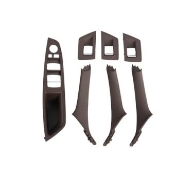 Imagem de 1 conjunto/7 peças lhd rhd lado do passageiro porta interior do carro puxar maçaneta capa guarnição Compatível com bmw série 5 f10 f18 523 525 528(LHD Moka)