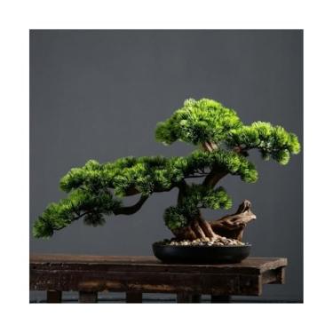 Imagem de Plantas falsas de alta qualidade, vegetação de árvore falsa, decoração de árvore de simulação, decoração de bonsai Zen Feng Shui