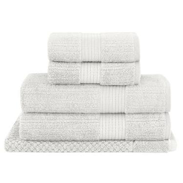 Imagem de Kit Jogo de Toalhas Buddemeyer 5 Peças Banho Rosto e Piso Fio Penteado