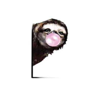 Imagem de Quadro Bicho Preguiça Bubble Gum 45x34cm - Moldura Preta