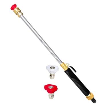 Imagem de Generic Lanças para lavadora de alta pressão, bico ajustável, ferramenta de limpeza com pulverizador de água, bico para mangueira de jato de água, para pátio.