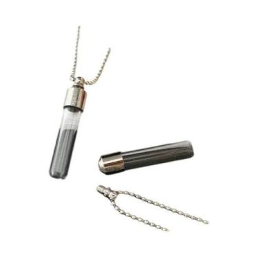 Imagem de Colar de Urna com Medalhão de Vidro para Cremação - Joia com Pingente 