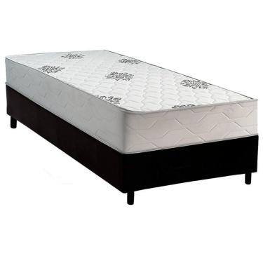 Imagem de Cama Box Solteiro: Colchão Ortopédico Inovaflex Comfort Premium+base Crc Corano Black (88x188)