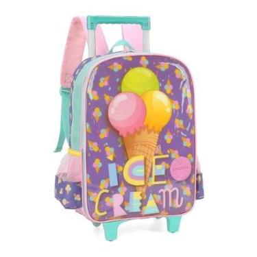 Imagem de Mochila de Rodinhas Com Alça Luxcel Up4You Ice Cream Rosa-Feminino