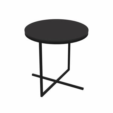 Imagem de Mesa de Centro Volpi Preto Base Metálica Preto 46 cm A05 - D'Rossi