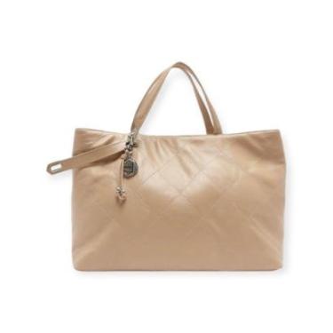 Imagem de Bolsa Feminina Arezzo Couro Shopping Grande Creme-Feminino