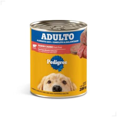 Imagem de Ração Sache Úmida em Lata Pedigree Cães 280g Patê Sabores Sabor:Frango