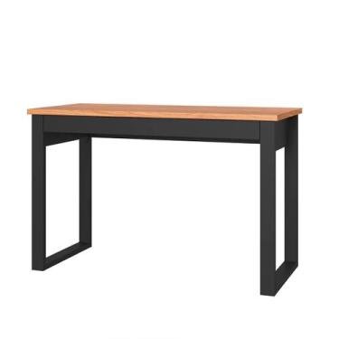 Imagem de Mesa Escritório Industrial com Gaveta MDF F11 Dalla Costa Freijó Preto