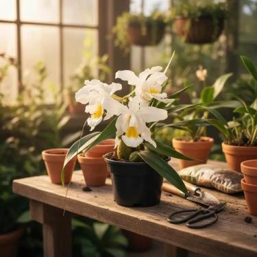 Imagem de Orquídea Branca de Neve - Coelogyne Cristata - Planta Adultas com 3 a 