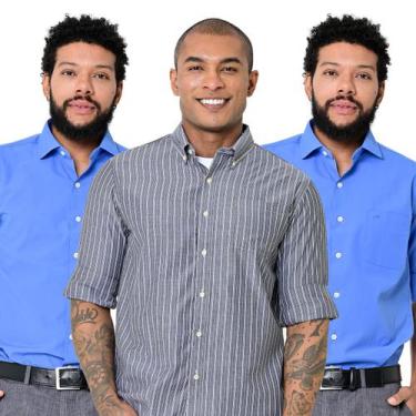 Imagem de Kit 3 Camisas Social Masculina Variadas Manga Longa Camisaria Colombo,