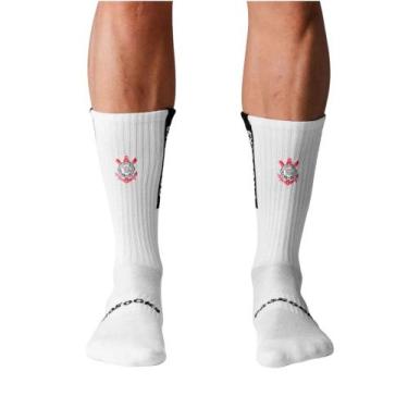 Imagem de Meia de Futebol Corinthians Pro Socks Ultragrip, Branco