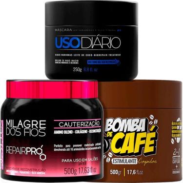 Imagem de Glatten - Kit Cronograma Capilar Cauterização Estimulante (3 Produtos)