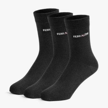Imagem de Kit 3 Meias Masculinas Ferracini Basic Bl, Pto, Pto, Pto, UN