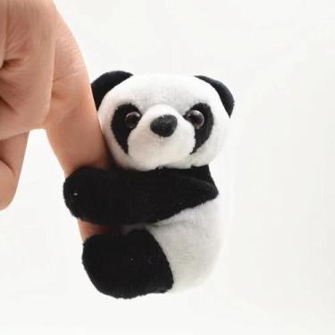 Imagem de Pelúcia De Panda Kawaii De 9cm, Brinquedo Macio Preto E Branco, Clipe 