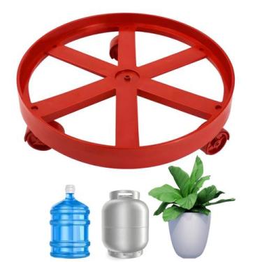 Imagem de Suporte para botijão de Gás / vaso de planta com rodinha resistente - 