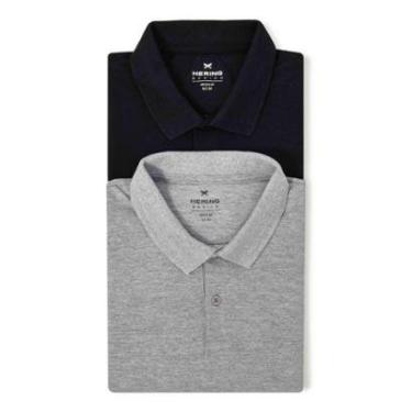 Imagem de Kit Camisas Polo Hering Básicas Masculinas 2 Peças-Masculino