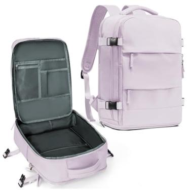 Imagem de Mochila de viagem coowoz unissex, grande, mala de mão, mochila para trilha, Roxa, Large