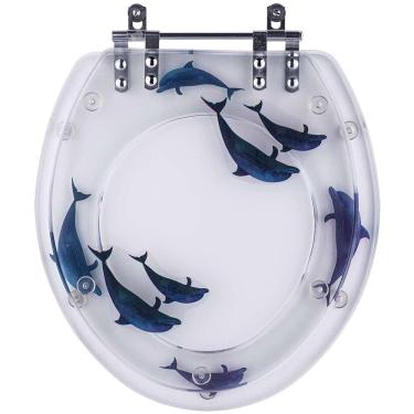 Imagem de Acento Sanitário Decorada Golfinhos para bacia Deca