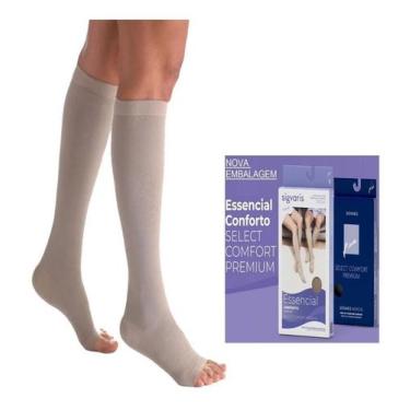 Imagem de Meia 3/4 Sigvaris 20-30 Select Comfort Premium Natural, Marrom amarela