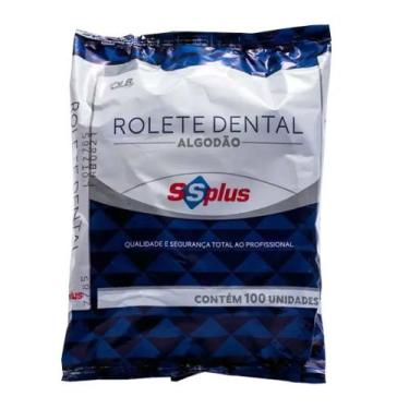 Imagem de KIT 10 UNIDADES - Algodão Rolete Dental (SSPLUS) - Pacote com 100 Unid