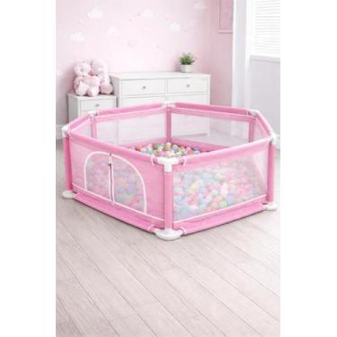 Imagem de Cercadinho Bebê Chiqueirinho Infantil Portátil Dobrável Grande - Davin
