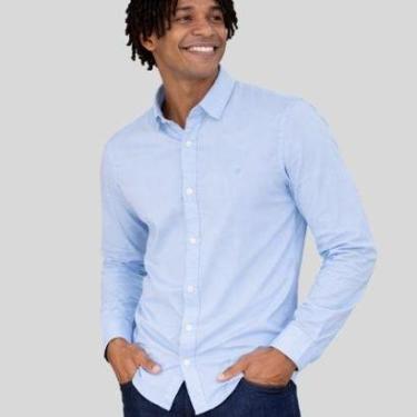 Imagem de Camisa Regular Masculina Manga Longa Em Tricoline Malwee-Masculino