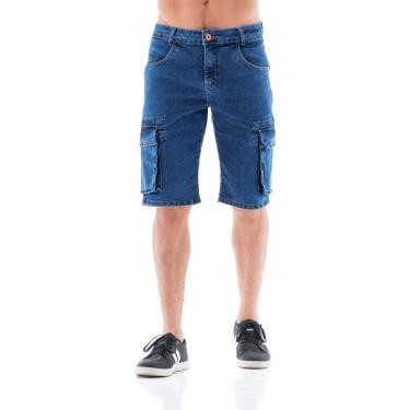 Imagem de Bermuda Jeans Masculina Arauto Confort Cargo-Masculino