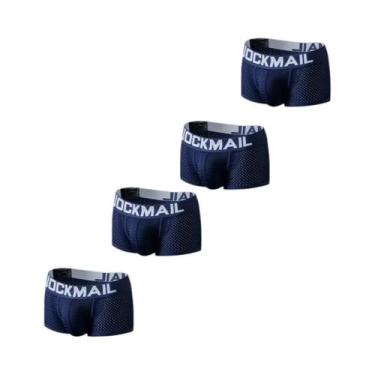 Imagem de Cuecas Boxer Masculinas Em Malha Respirável, Pacote Com 4 Peças, Jockm