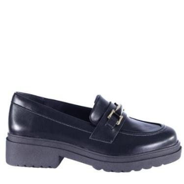 Imagem de Mocassim Feminino Via Marte Solado Tratorado 246-004 Preto-Feminino