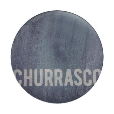 Imagem de Prato Raso Tramontina Churrasco Stone Em Porcelana 28cm Estampas Diver