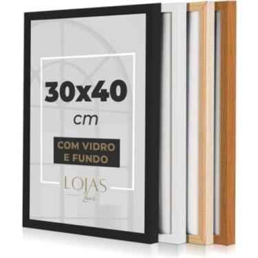 Imagem de Kit 10 Molduras 30x40cm Vidro Certificado Diploma Fotografia - Preto -