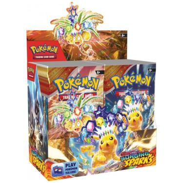 Imagem de Box Booster Pokémon TCG Scarlet & Violet Surging Sparks com 36 boosters, mais de 250 ca...