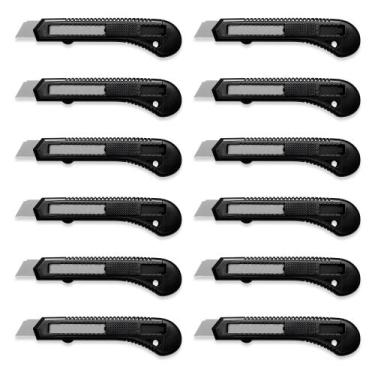 Imagem de Estilete Largo 18mm Seller - Kit com 12 - Artesanato e Escritório