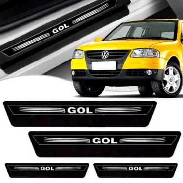 Imagem de Kit 8 Peças Soleira Adesivo Porta Vw Gol 4 Portas G4 G5 G6 G7 - Emblem