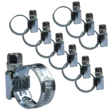 Imagem de KIT 10 Abraçadeira 12X16mm rosca sem fim para tubo cilíndrico - Lumafl