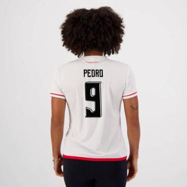 Imagem de Camisa Flamengo Approval Feminina Branca 9 Pedro - Braziline, M