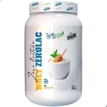 Imagem de Zerolac Whey Protein Zero Lactose Pote 900g Shark Pro, Iogurte Com Mel