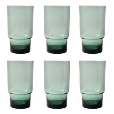 Imagem de Conjunto de Copos De Vidro Verde Moderno Água 6 un 520Ml - Tuut