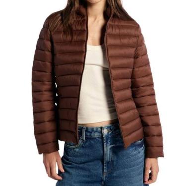 Imagem de Jaqueta Feminina Hering ML Puffer Matelassê Marrom K0M08KSI, Marrom, G