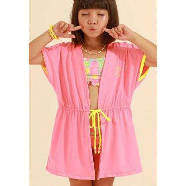 Imagem de Saída Praia Rosa Neon Poah Noah, Estampado, 8