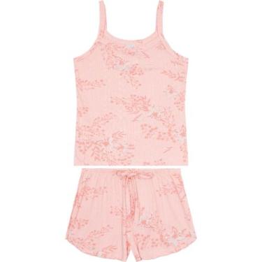 Imagem de Pijama Regata Feminino Viscose Canelada Malwee Ref. 122390, Rosa dk46a