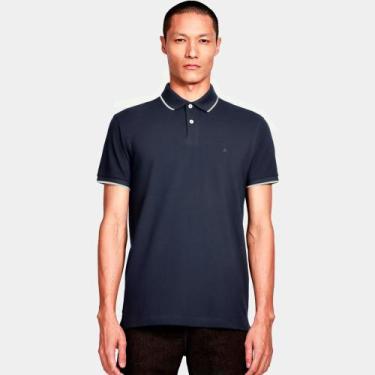 Imagem de Camisa Polo Aramis Classic Friso Ve26 Marinho Masculino, XGG