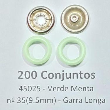 Imagem de Botões de Pressão Nº 35 Colorido Latão Tic-Tac Sortidos Verde Menta 9,