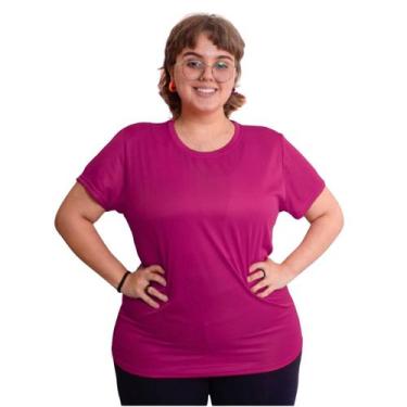 Imagem de Camiseta Feminina Dry Fit Plus Size Academia Confortável - FRV Moda Fi