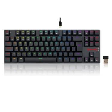 Imagem de Teclado Mecanico Gamer Aps Pro RGB Wireless Switch Brown Redragon K607p-kbs Preto